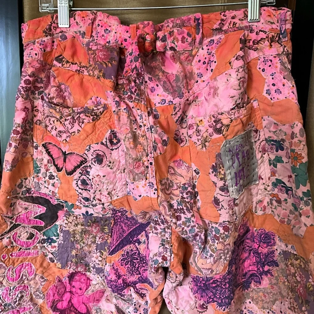 Magnolia Pearl Pink and Orange Ankle Cropped Pants - Picture 8 of 15
